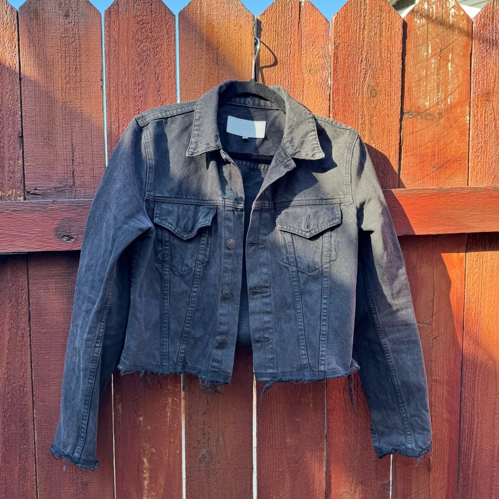 Washed Black Re/Done Jean Jacket